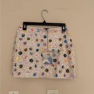 Leva Embellished Mini Skirt in White Multi
MAJORELLE Revolve